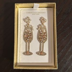 Festive and beautiful champagne earrings
